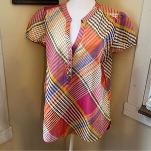 Colorful Plaid Women's Top Tommy Hilfiger plaid M